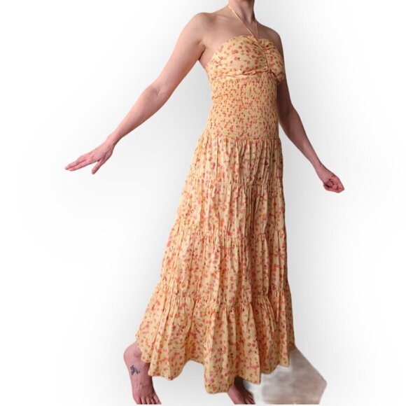 Romantic Floral Tiered Cotton Maxi Dress by Nordstrom size S - Picture 5 of 11